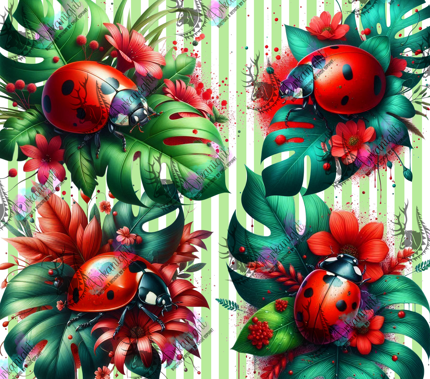 Numérique - Collection Monstera & Animals 2025 - Ladybugs