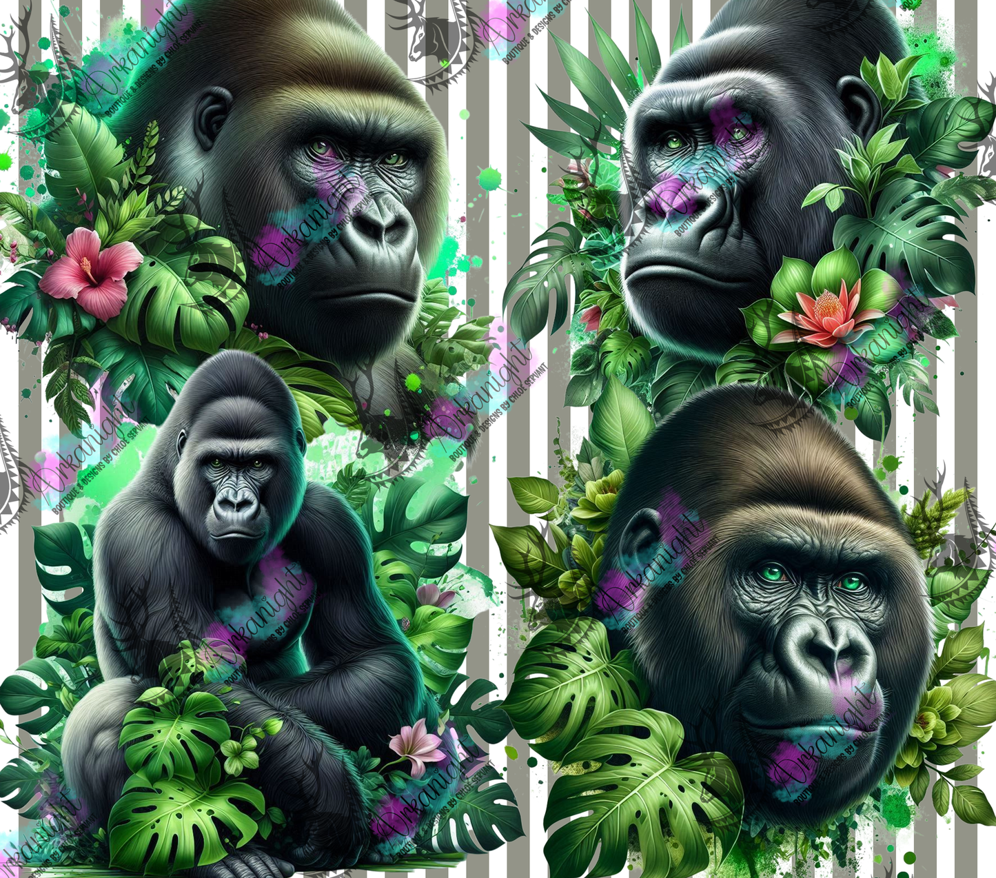 Numérique - Collection Monstera & Animals 2025 - Gorilla