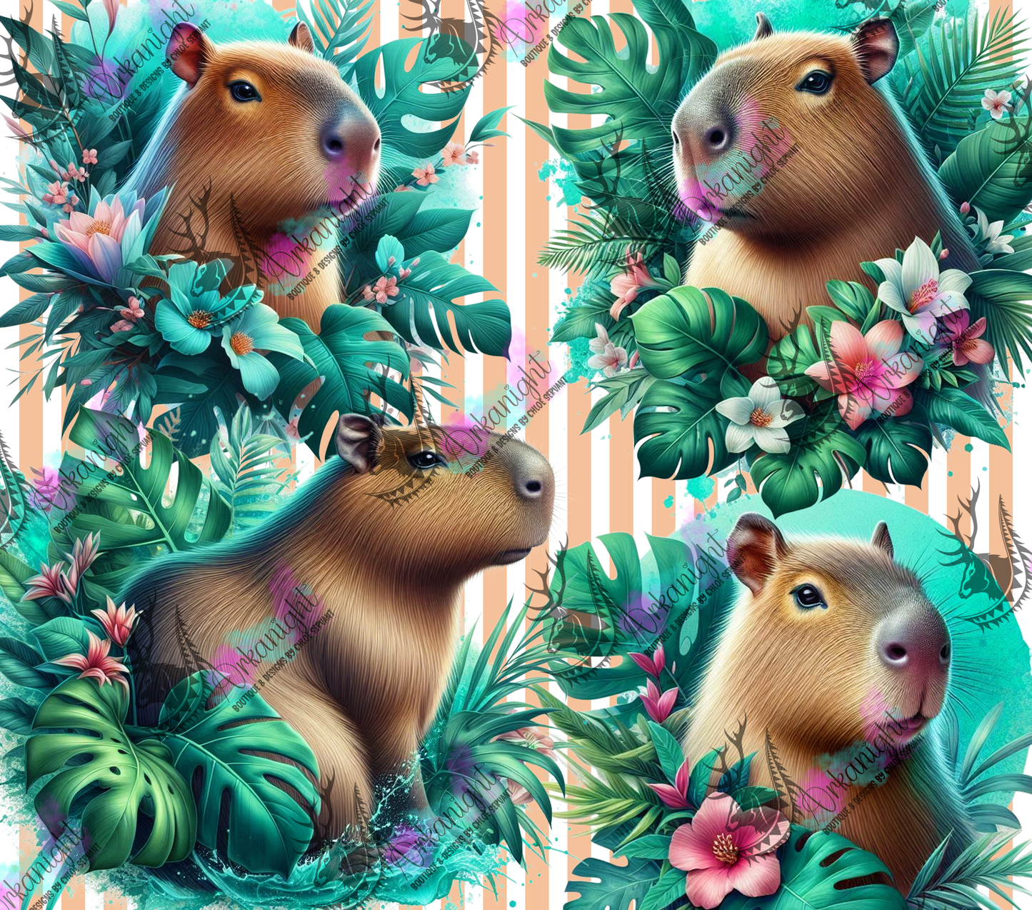 Numérique - Collection Monstera & Animals 2025 - Capybara