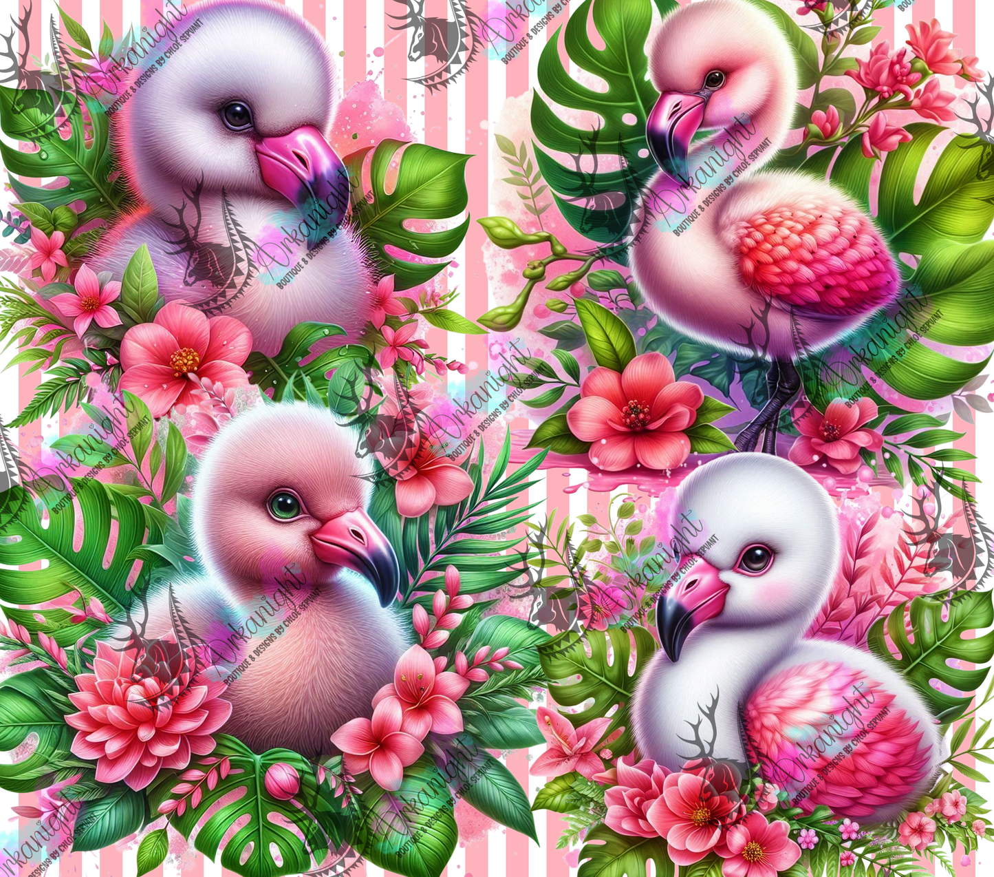 Numérique - Collection Monstera & Animals 2025 - Baby Flamingo