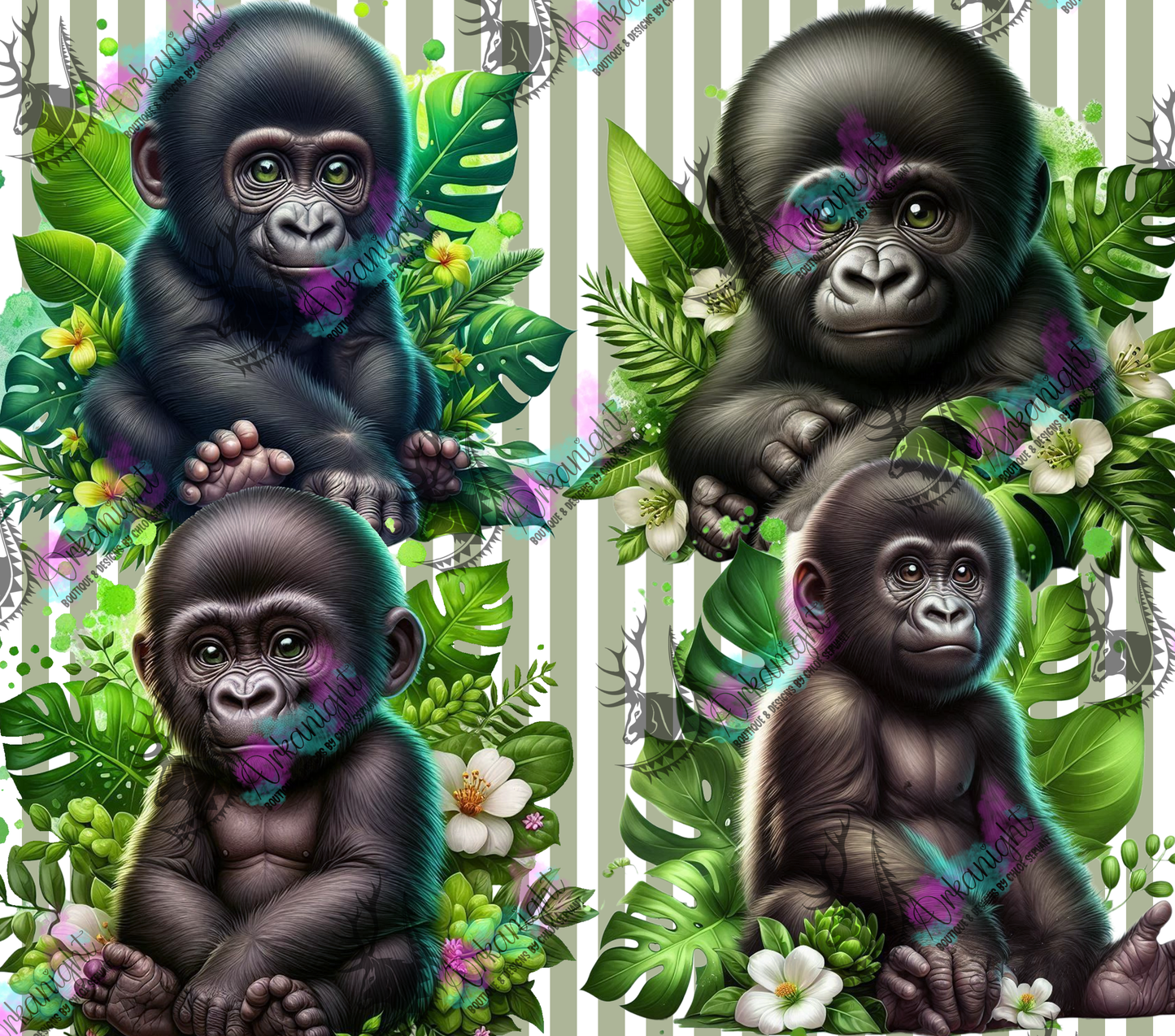 Numérique - Collection Monstera & Animals 2025 - Baby Gorilla
