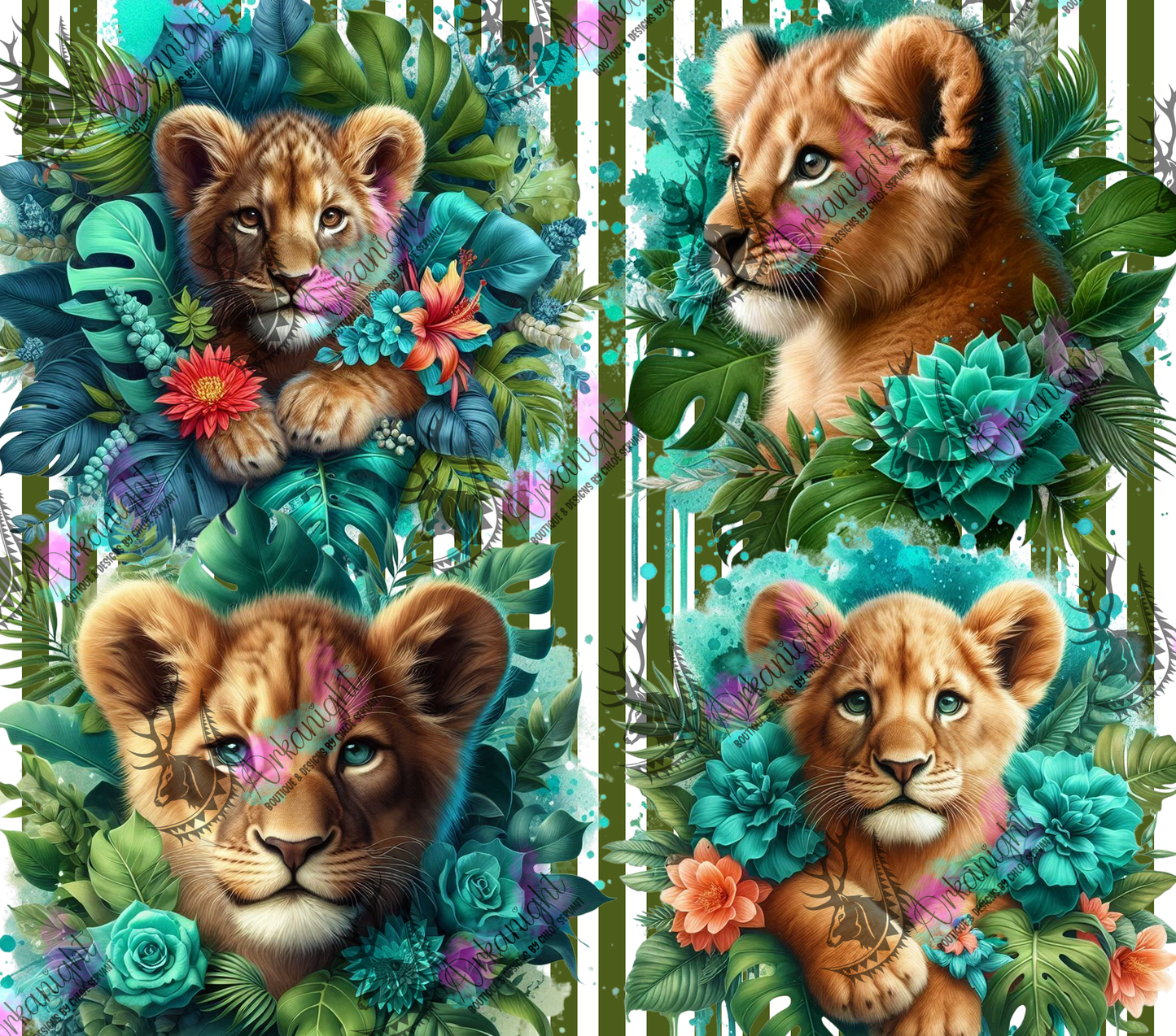 Numérique - Collection Monstera & Animals 2025 - Baby Lion