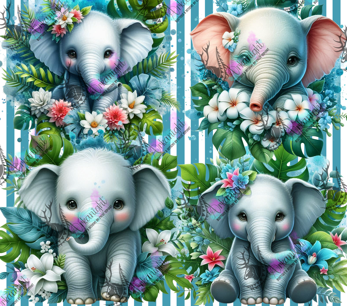 Numérique - Collection Monstera & Animals 2025 - Baby elephant