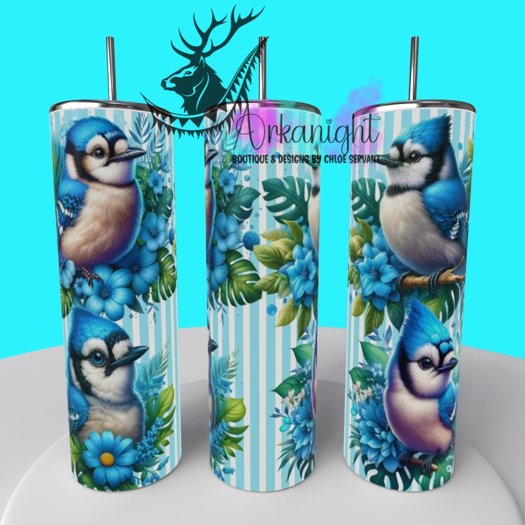 Gourde sur commande - Collection Monstera & Animals 2025 - Blue Jay Bird