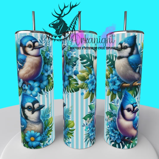 Gourde sur commande - Collection Monstera & Animals 2025 - Blue Jay Bird