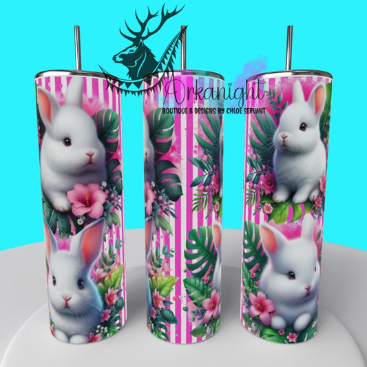 Gourde sur commande - Collection Monstera & Animals 2025 - White Baby Rabbit