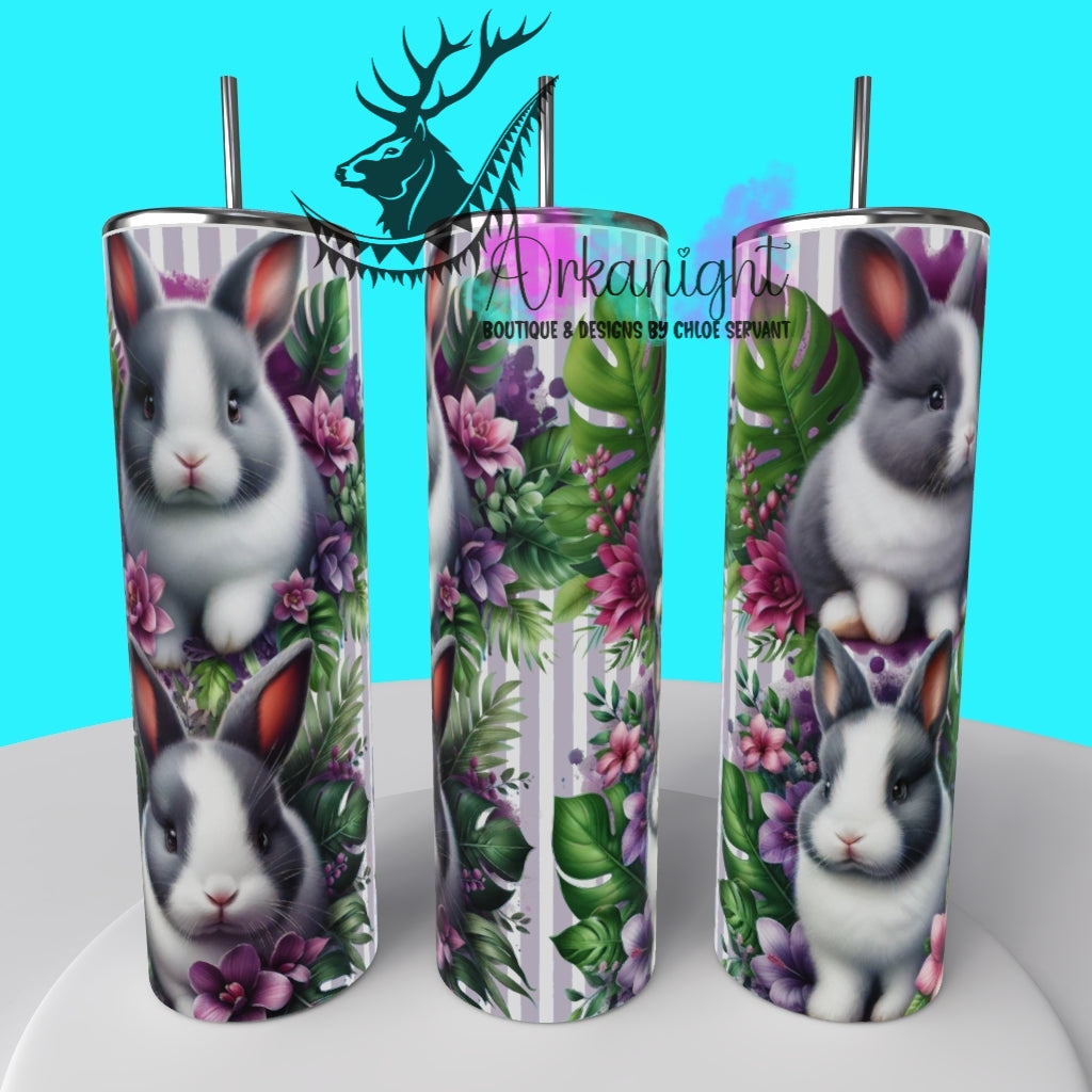 Numérique - Collection Monstera & Animals 2025 - White & Grey Baby rabbit