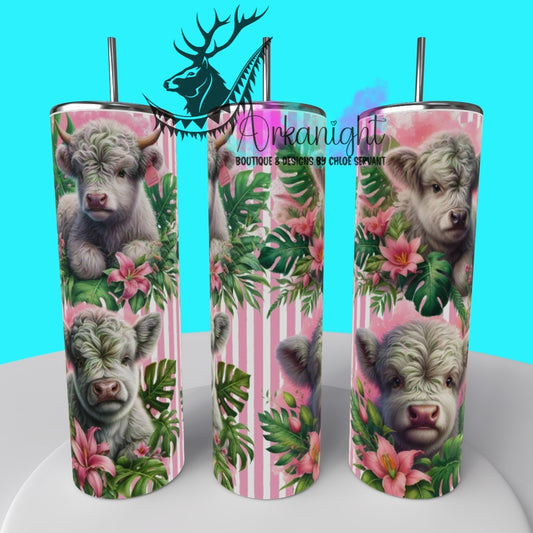 Numérique - Collection Monstera & Animals 2025 - Grey Baby Highland Cow