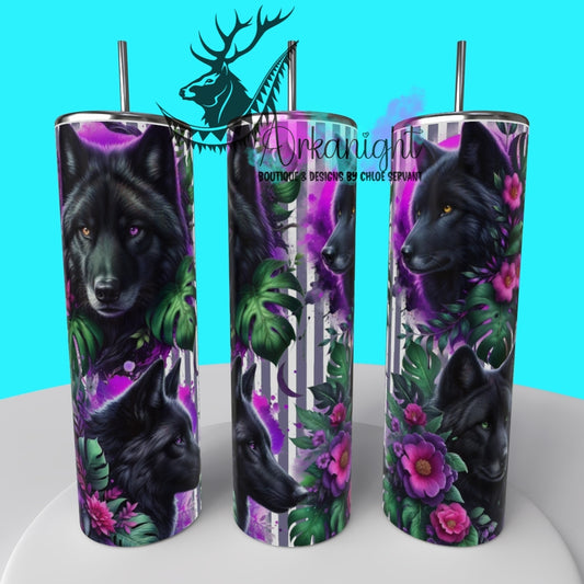 Gourde sur commande - Collection Monstera & Animals 2025 - Black Wolf