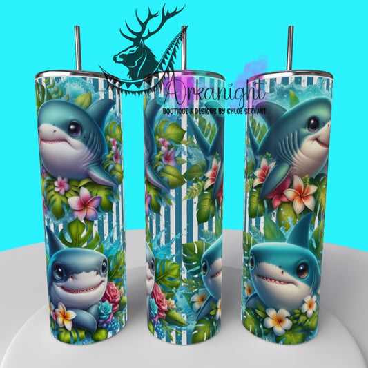 Gourde sur commande - Collection Monstera & Animals 2025 - Baby Shark