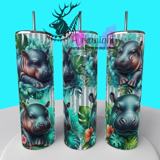Gourde sur commande - Collection Monstera & Animals 2025 - Baby Hippo