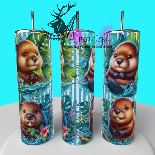 Gourde sur commande - Collection Monstera & Animals 2025 - Baby Beaver