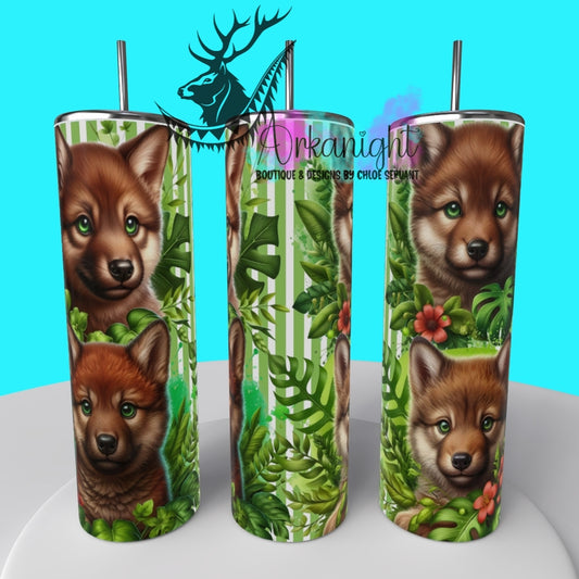 Gourde sur commande - Collection Monstera & Animals 2025 - Brown Baby Wolf