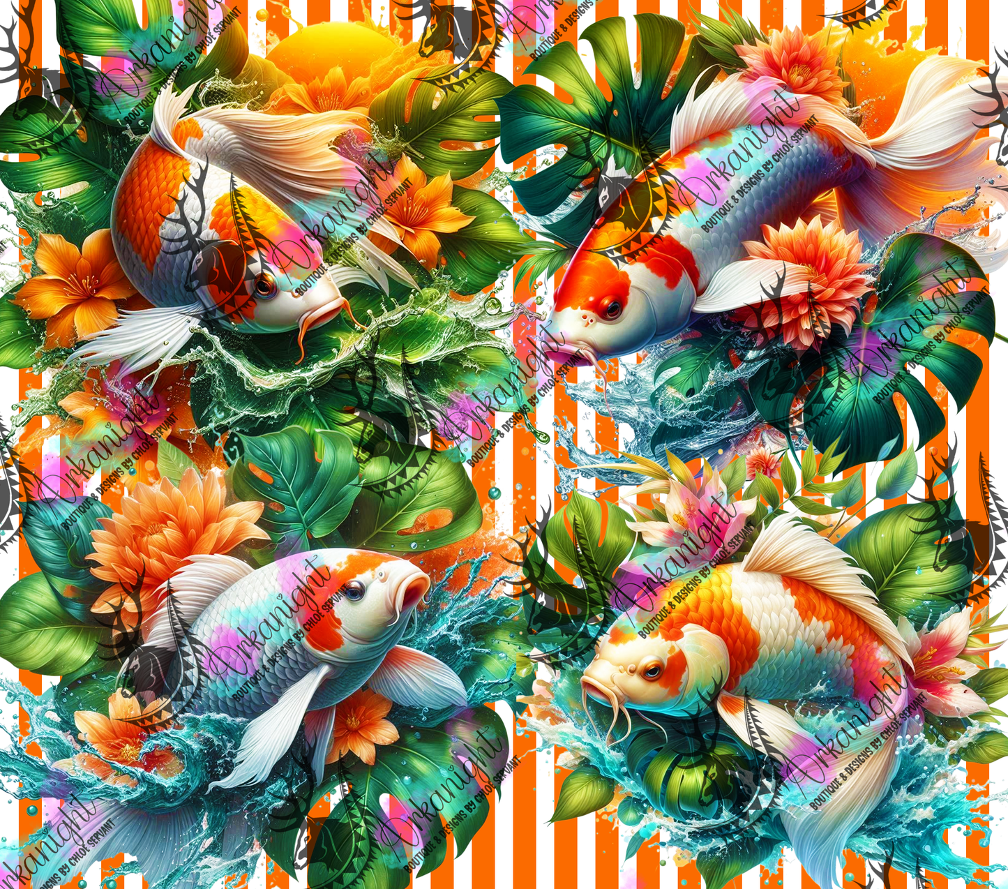 Numérique - Collection Monstera & Animals 2025 - Koï Fish