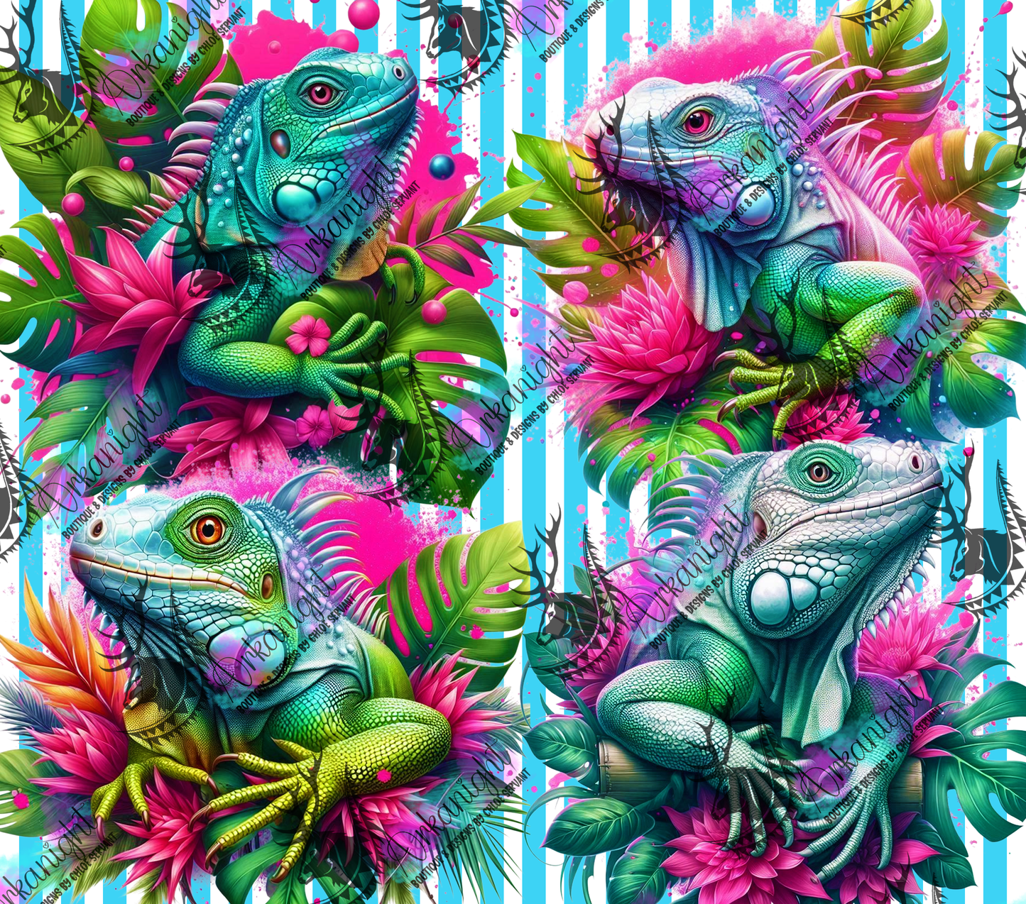 Numérique - Collection Monstera & Animals 2025 - Lézard