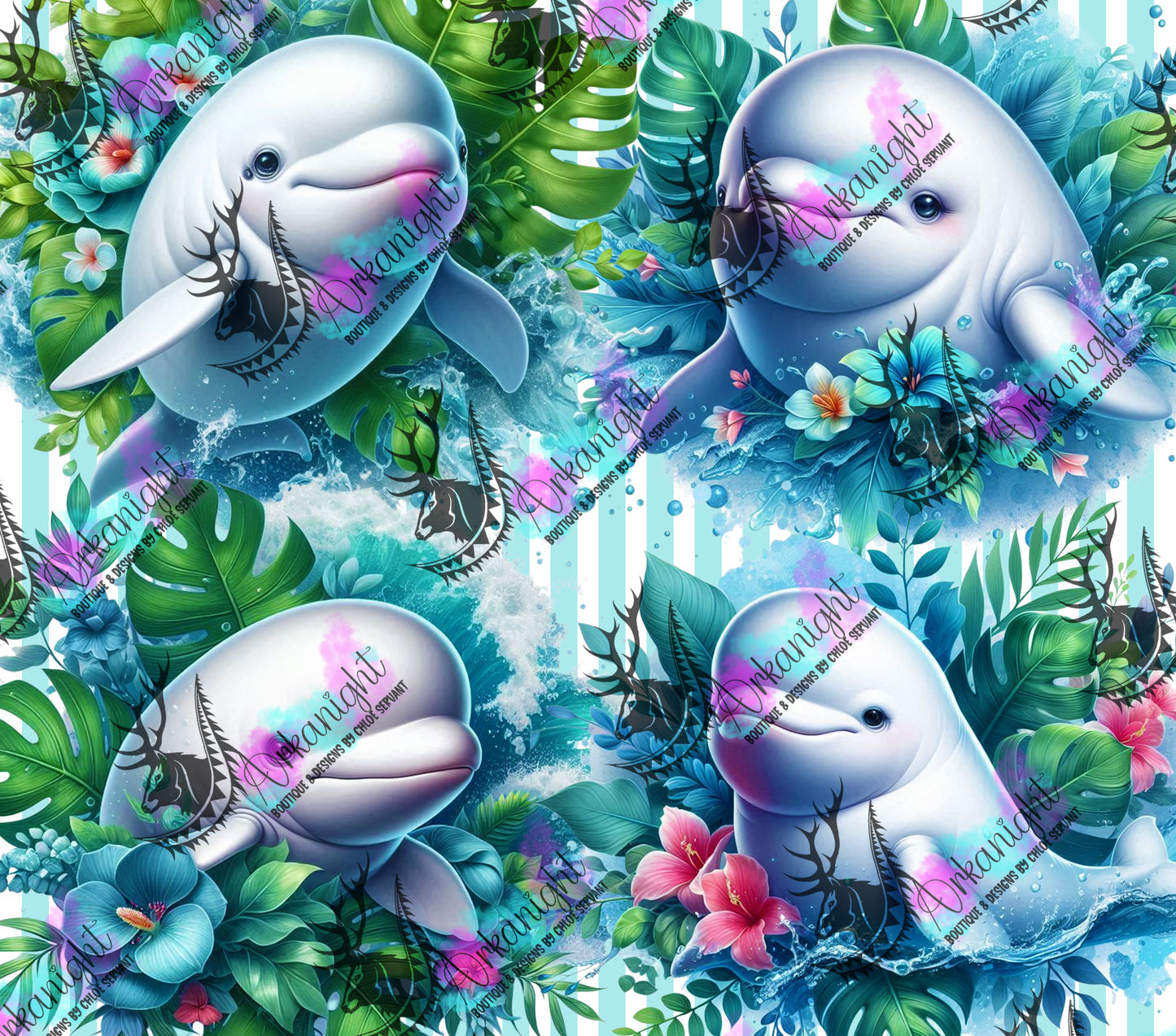 Numérique - Collection Monstera & Animals 2025 - Baby Beluga