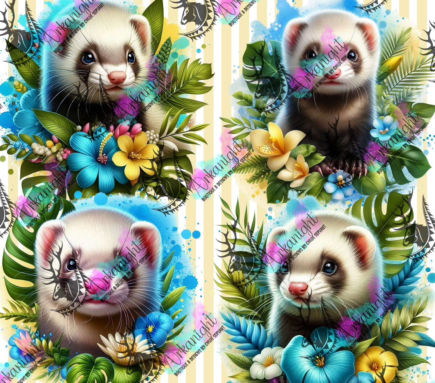 Numérique - Collection Monstera & Animals 2025 - Furet