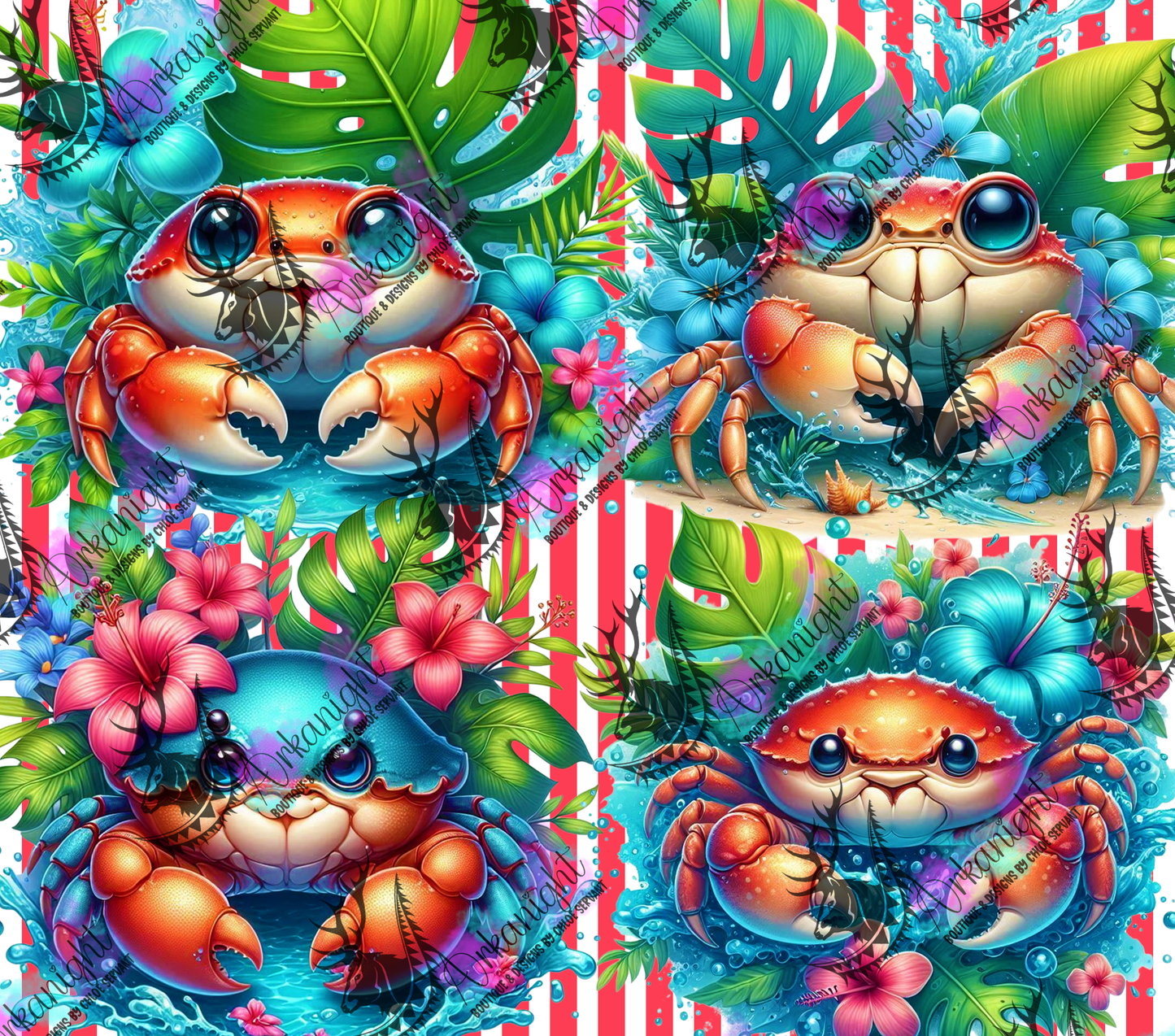 Numérique - Collection Monstera & Animals 2025 - Crabe