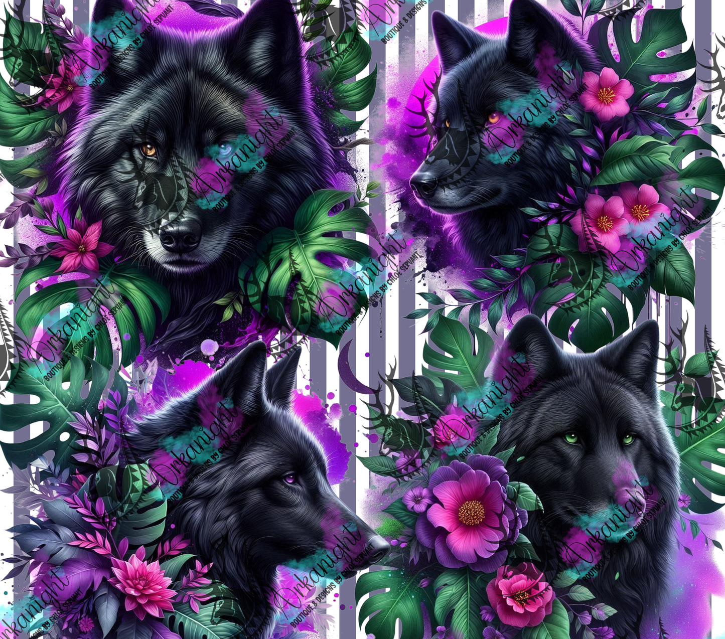 Numérique - Collection Monstera & Animals 2025 - Black Wolf