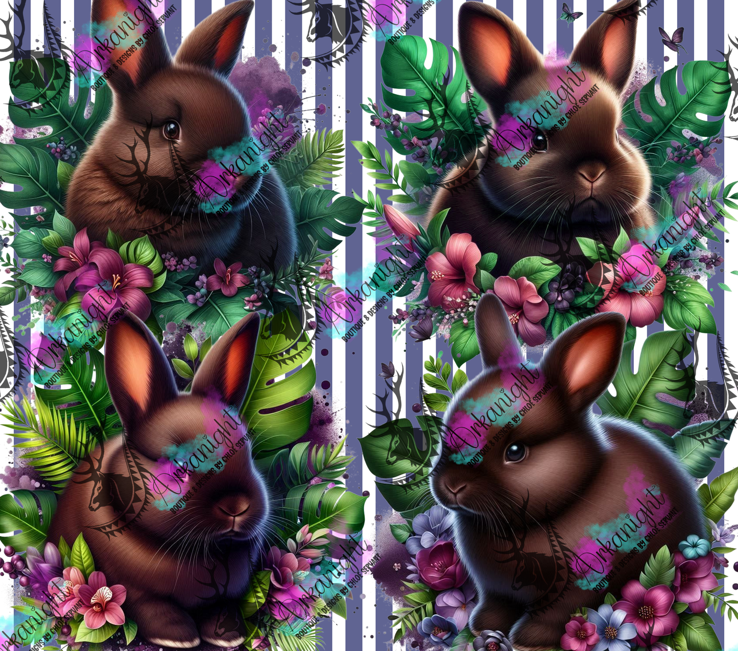 Numérique - Collection Monstera & Animals 2025 - Brown Baby Rabbit