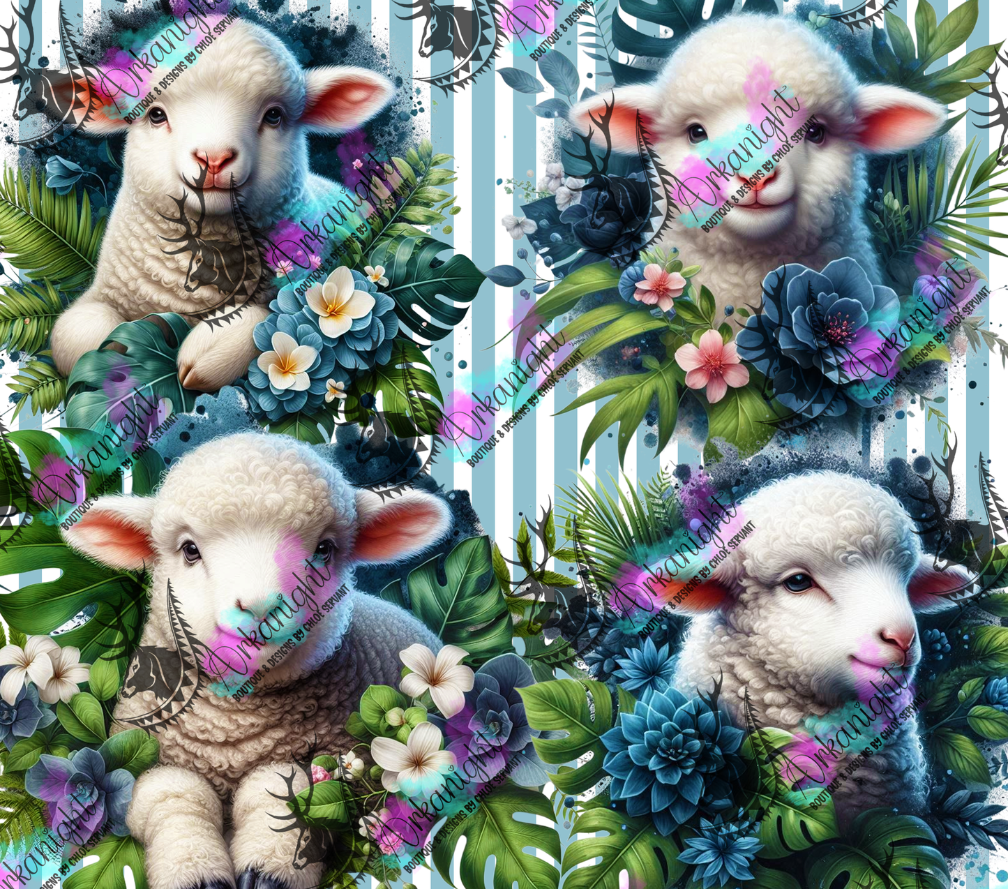 Numérique - Collection Monstera & Animals 2025 - Baby Sheep