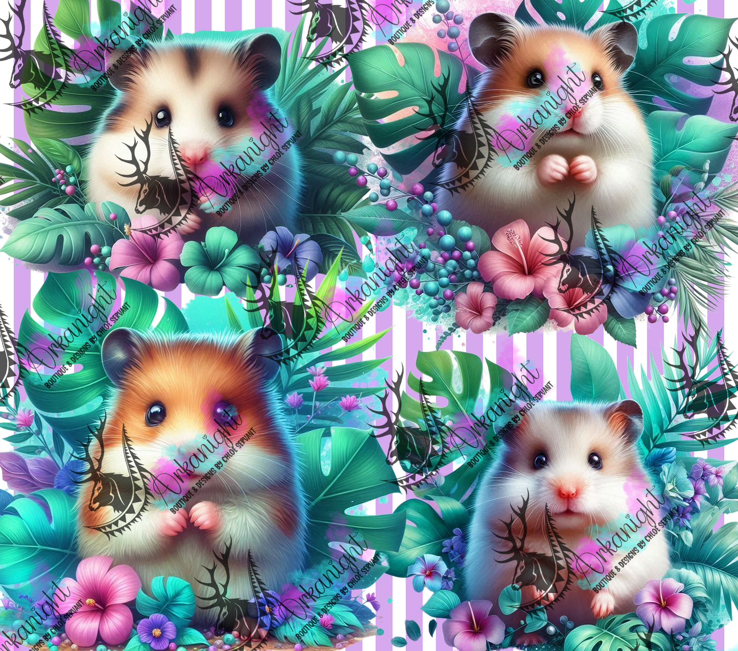 Numérique - Collection Monstera & Animals 2025 - Baby Hamster