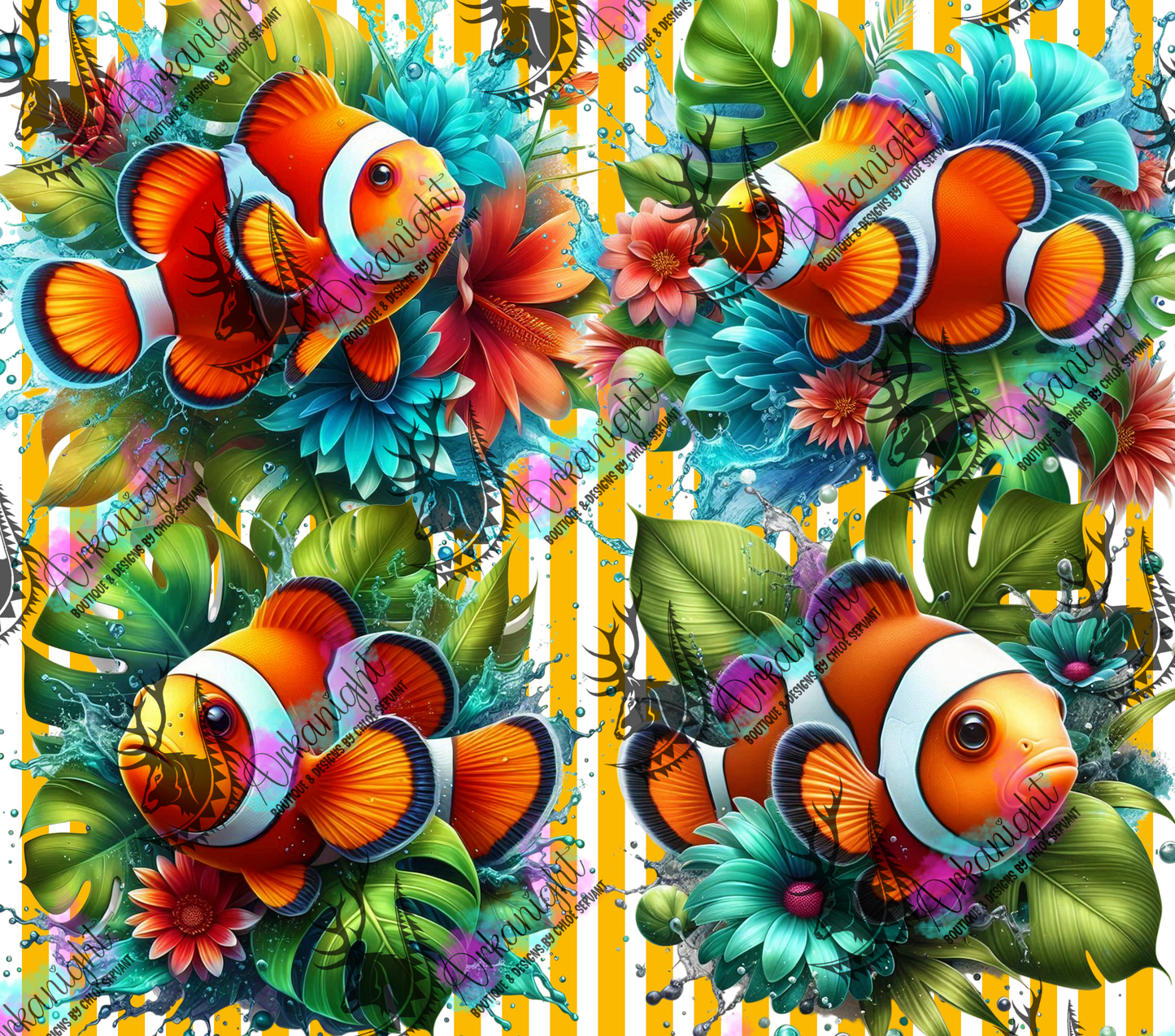 Numérique - Collection Monstera & Animals 2025 - Clown Fish