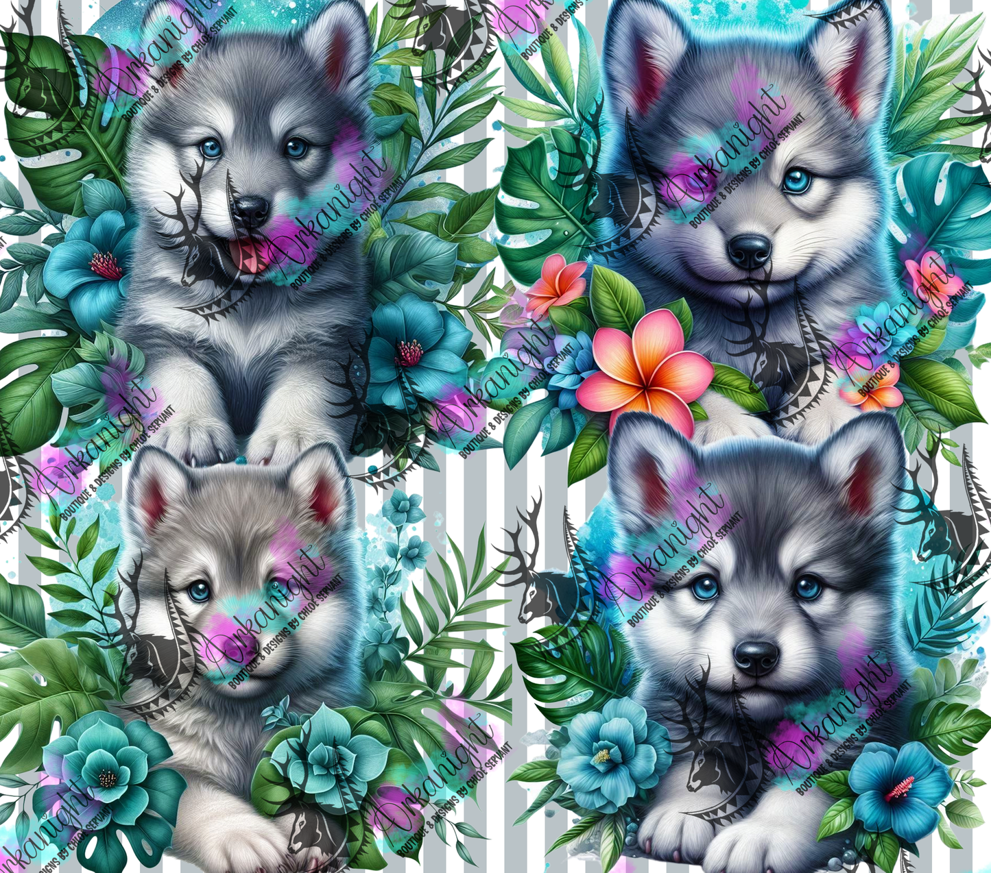 Numérique - Collection Monstera & Animals 2025 - Grey Baby Wolf