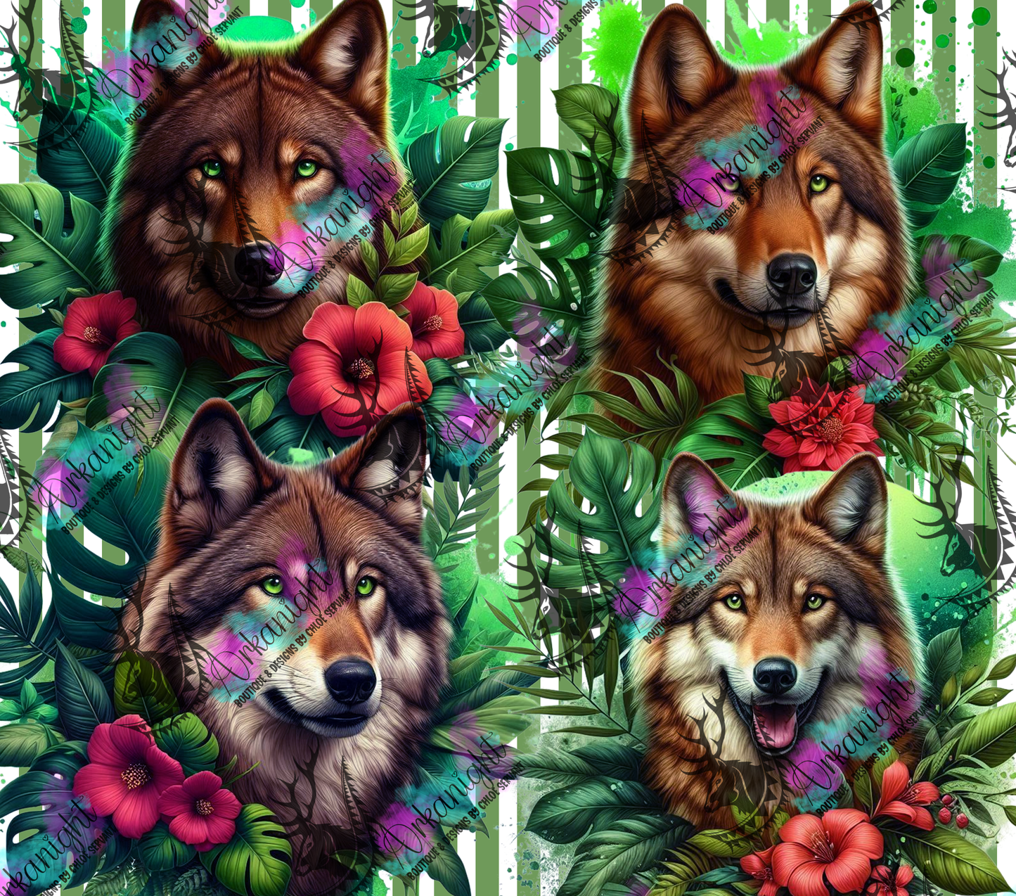 Numérique - Collection Monstera & Animals 2025 - Brown Wolf