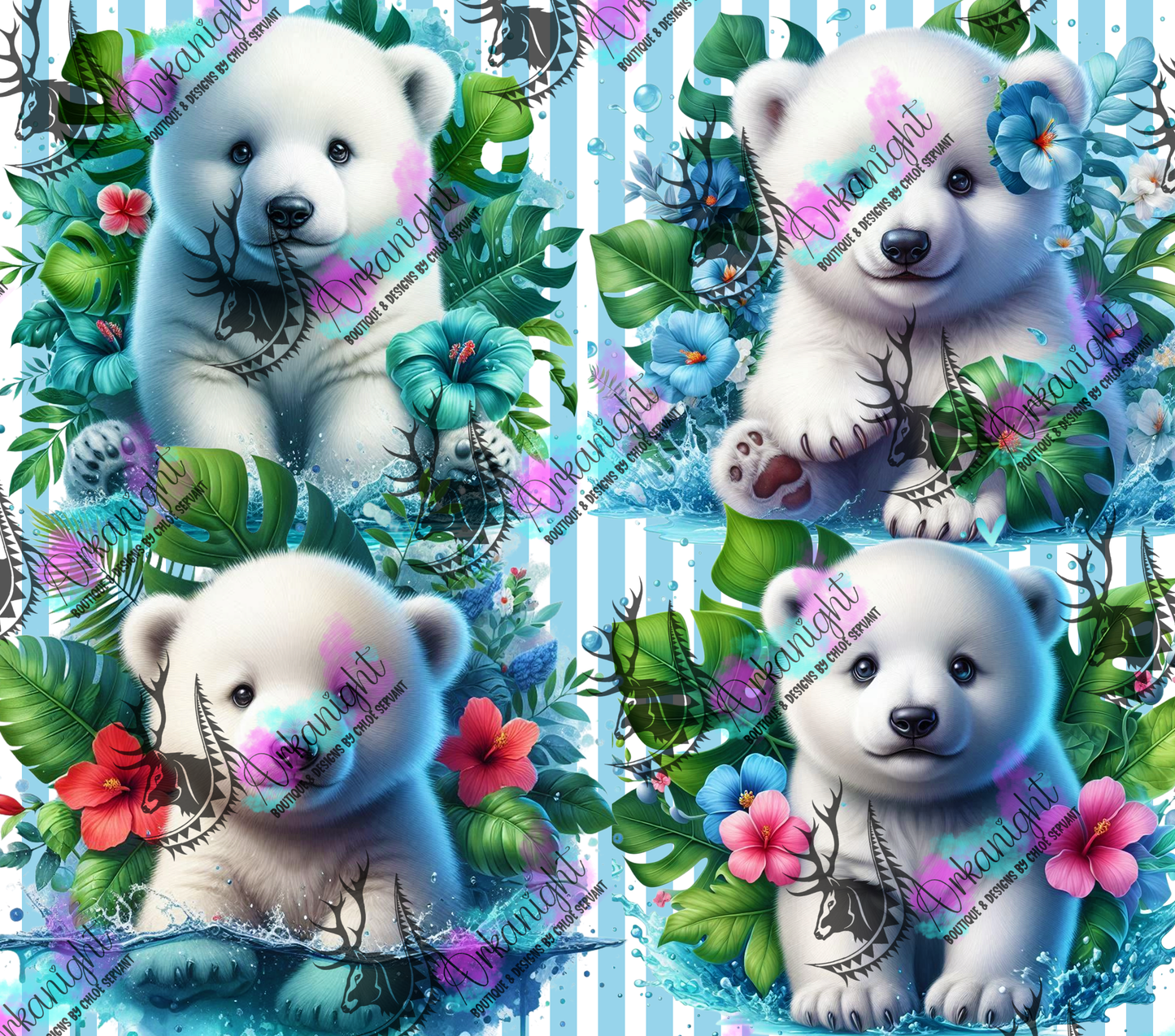 Numérique - Collection Monstera & Animals 2025 - Baby Polar Bear