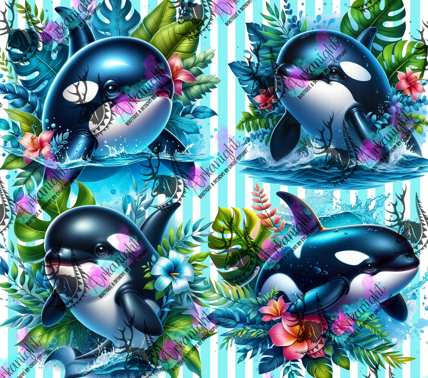 Numérique - Collection Monstera & Animals 2025 - Baby Orca