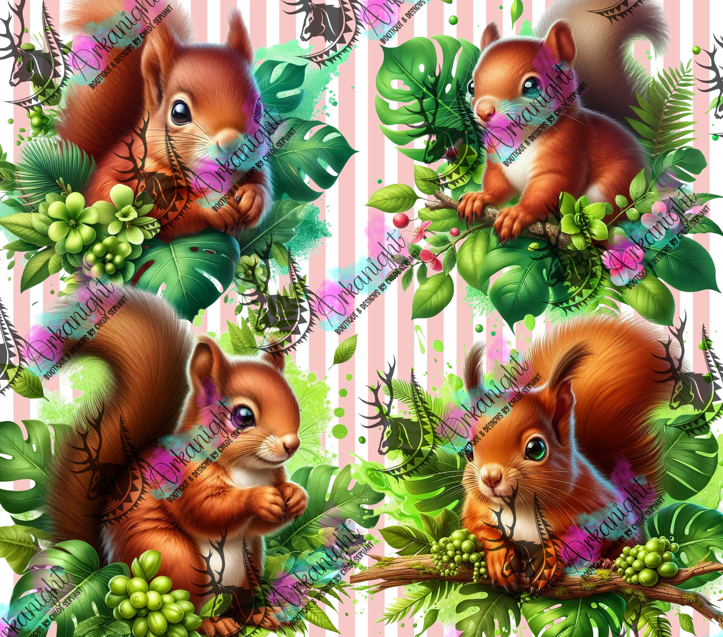 Numérique - Collection Monstera & Animals 2025 - Baby Squirrel