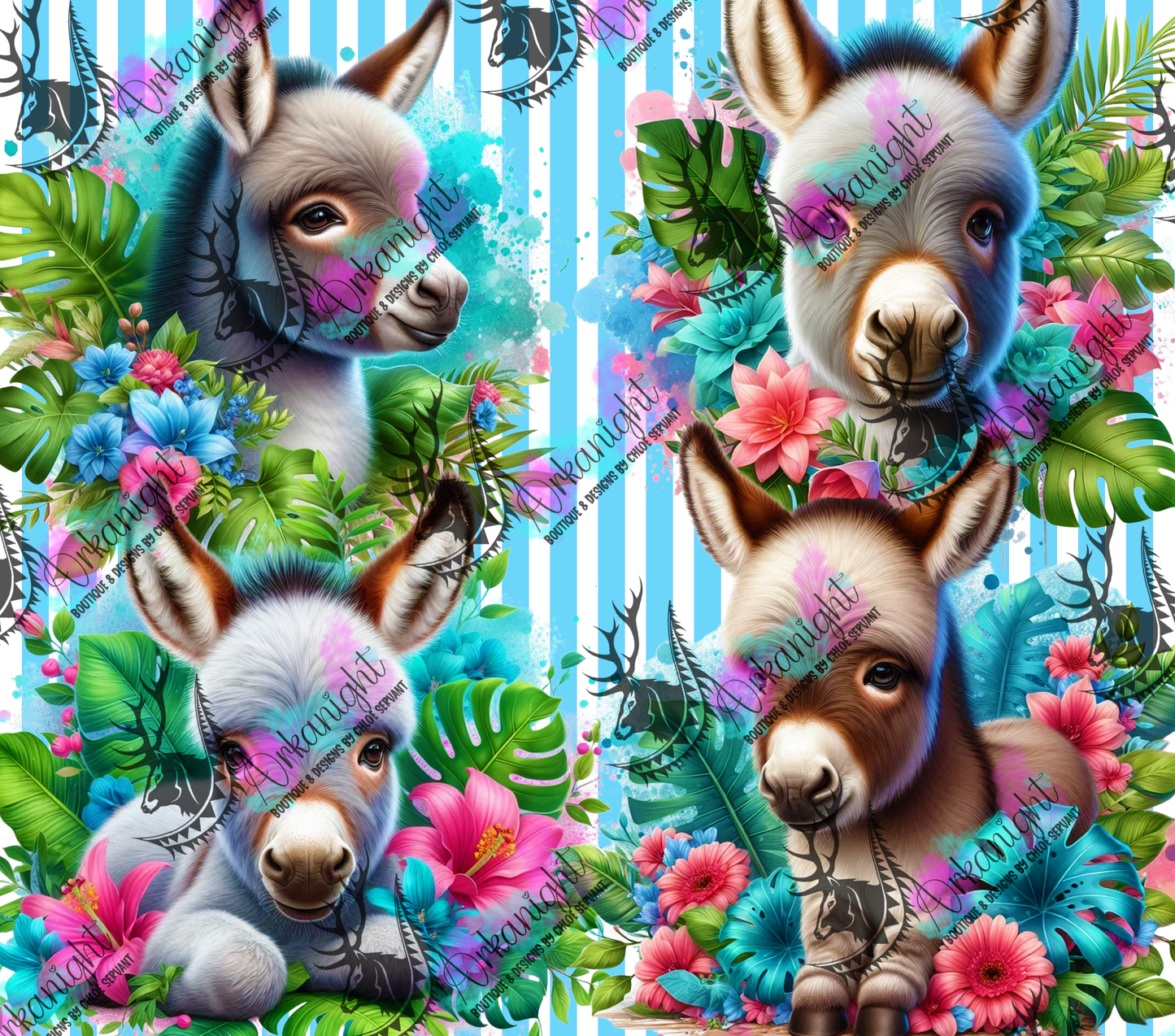 Numérique - Collection Monstera & Animals 2025 - Baby Donkey