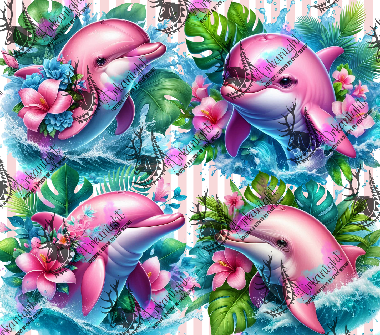 Numérique - Collection Monstera & Animals 2025 - Pink Dolphin