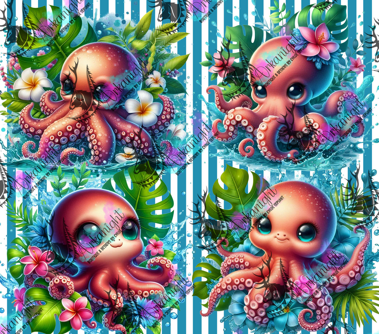 Numérique - Collection Monstera & Animals 2025 - Baby Octopus