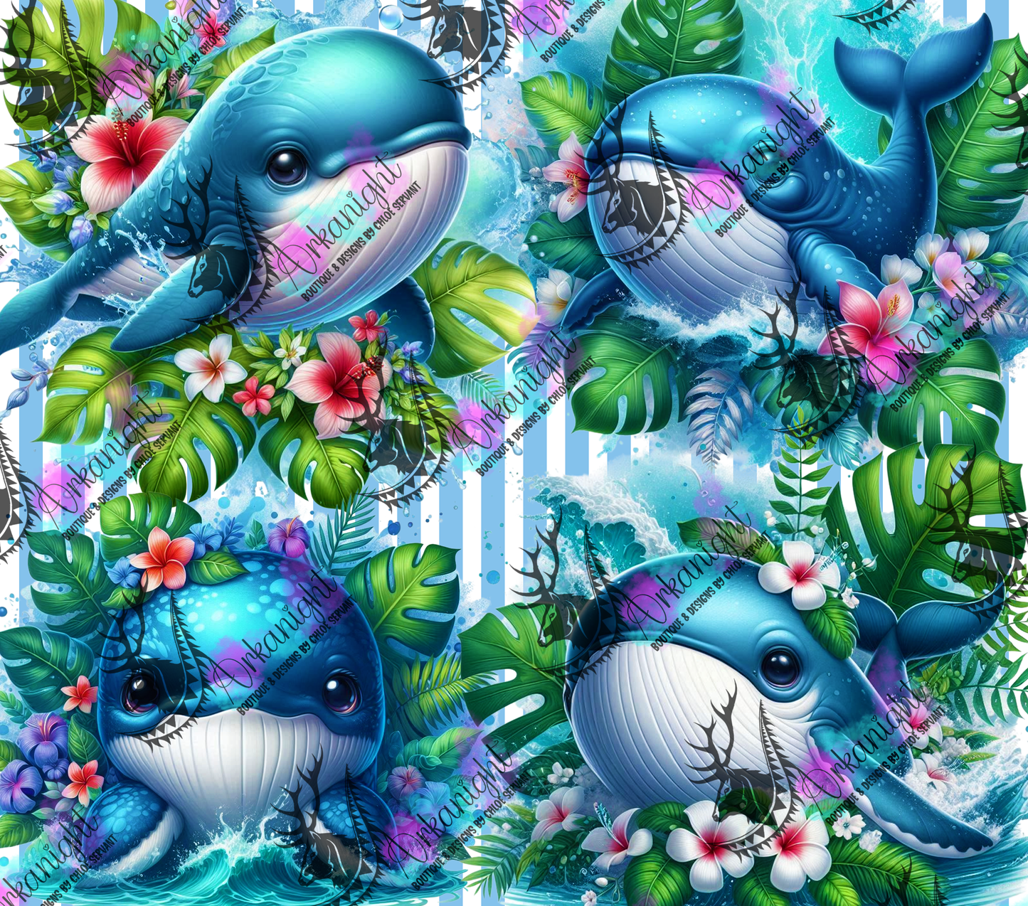 Numérique - Collection Monstera & Animals 2025 - Baby Whale