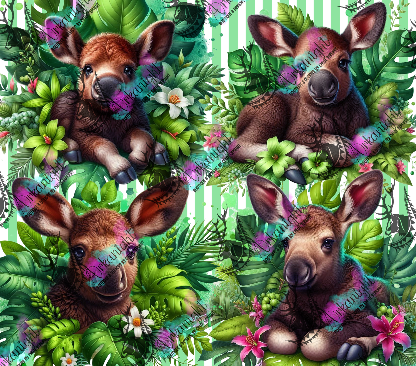 Numérique - Collection Monstera & Animals 2025 - Baby Moose