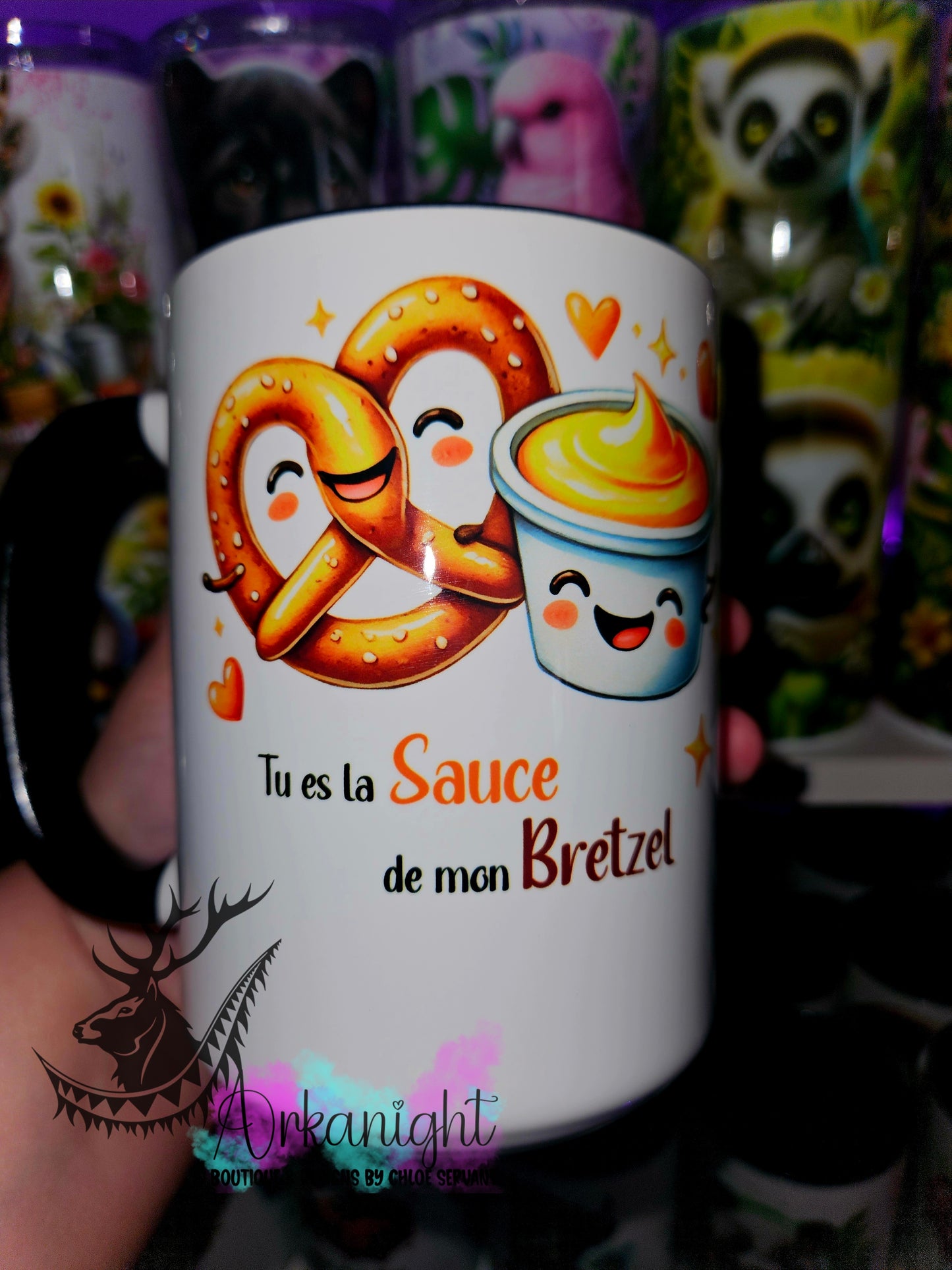Tasse en céramique sur commande - Tu es la sauce de mon Bretzel