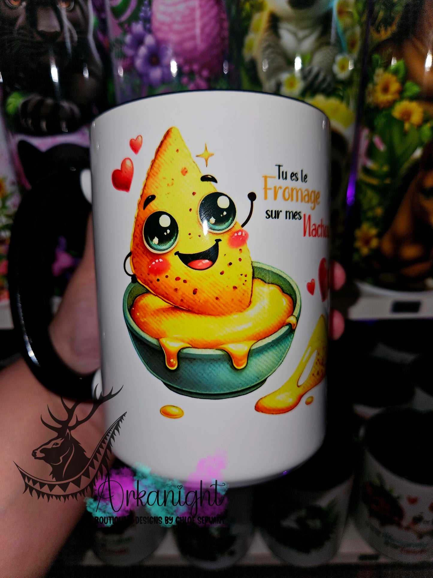 Tasse en céramique sur commande - Tu es le fromage de mes Nachos