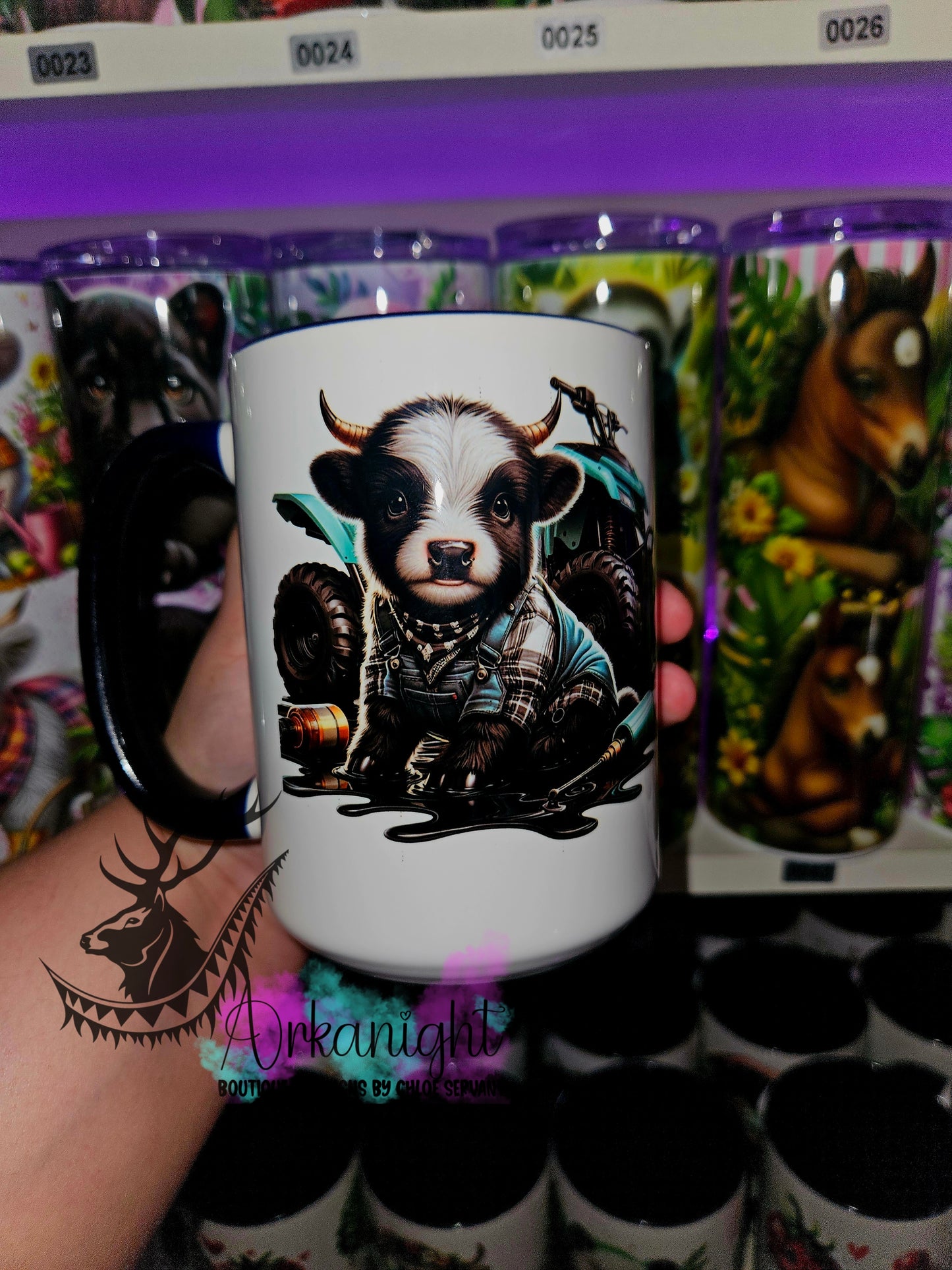 Tasse en céramique sur commande - Highland Cow 4roue