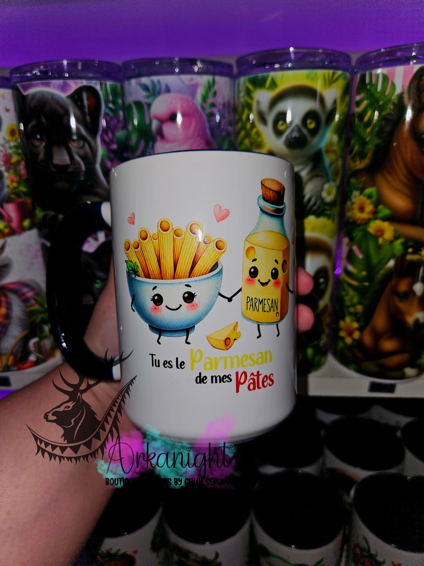 Tasse en céramique sur commande - Parmesan de mes pâtes