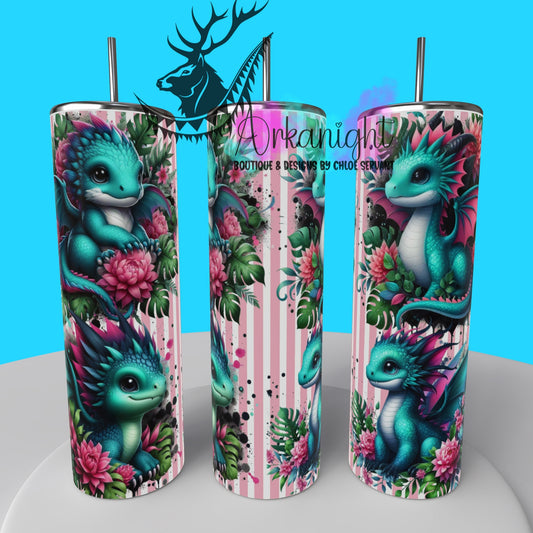 Gourde sur commande - Collection Monstera & Bébé Dragon 2025 - Turquoise & Rose