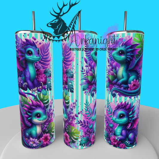 Gourde sur commande - Collection Monstera & Bébé Dragon 2025 - Turquoise, Mauve & Rose