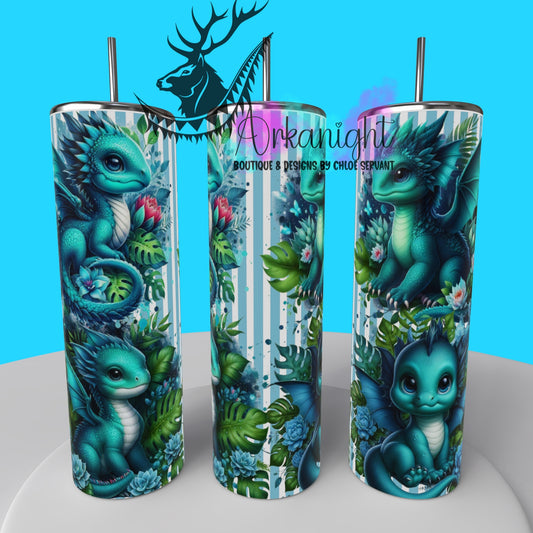 Gourde sur commande - Collection Monstera & Bébé Dragon 2025 - Turquoise