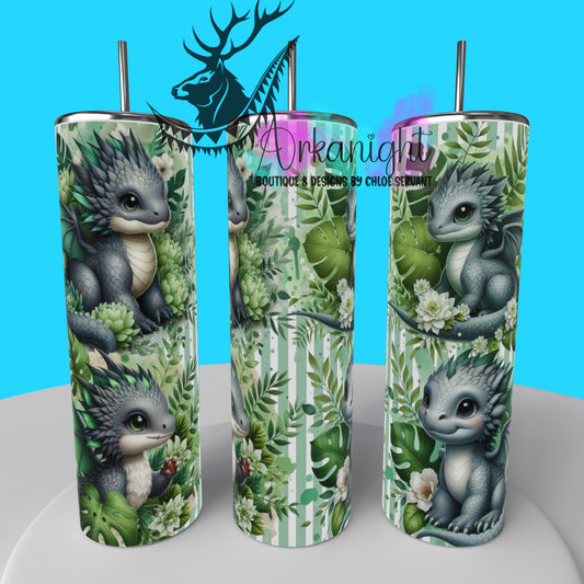Gourde sur commande - Collection Monstera & Bébé Dragon 2025 - Gris & Sauge