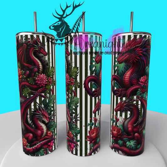 Gourde sur commande - Collection Monstera & Dragon 2025 - Bourgogne & Noir
