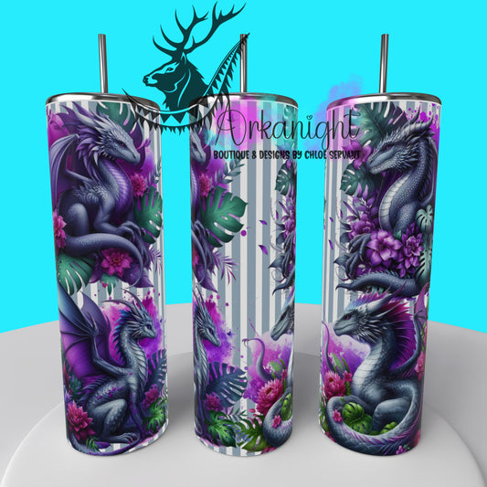Gourde sur commande - Collection Monstera & Dragon 2025 - Gris & Mauve