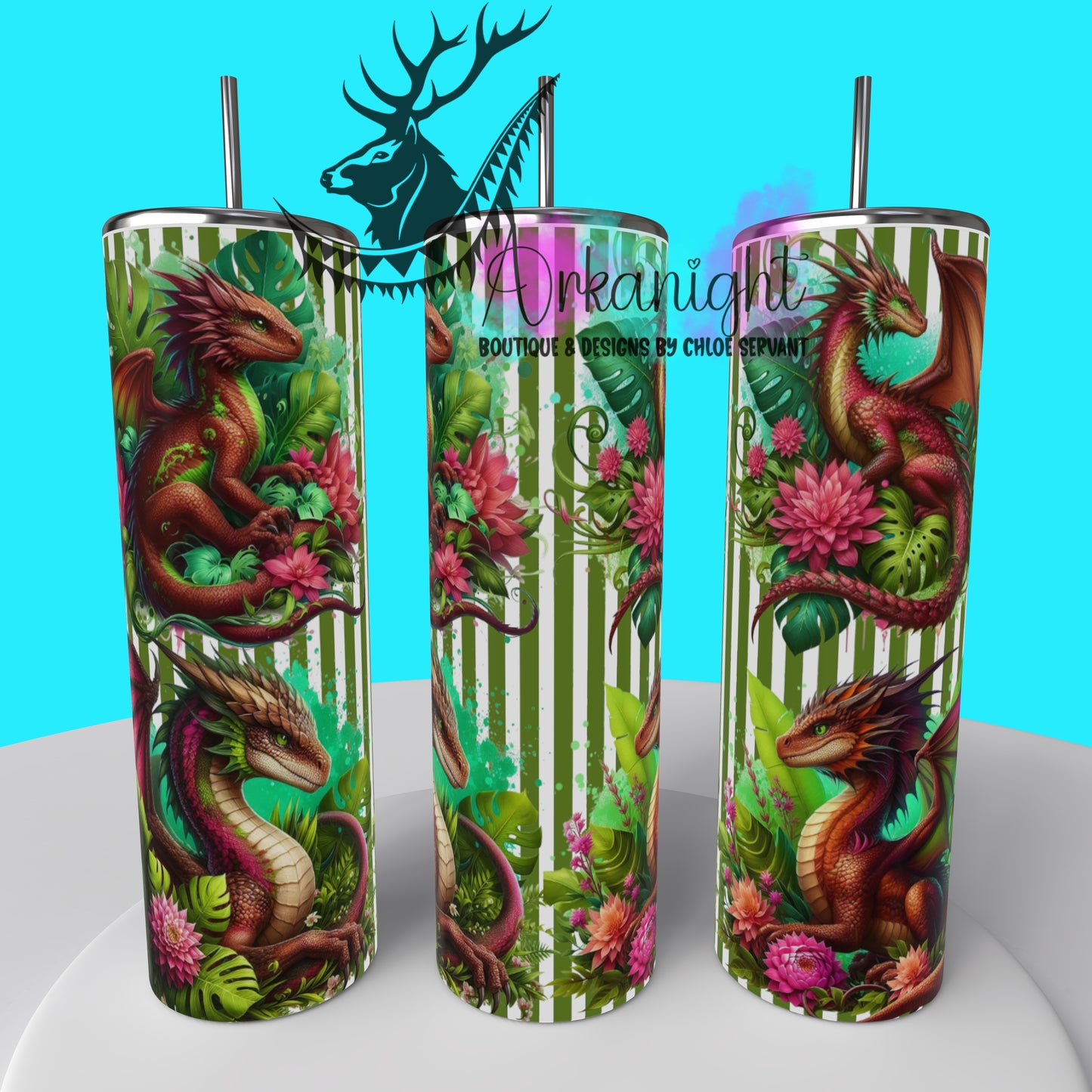 Gourde sur commande - Collection Monstera & Dragon 2025 - Brun & Rose