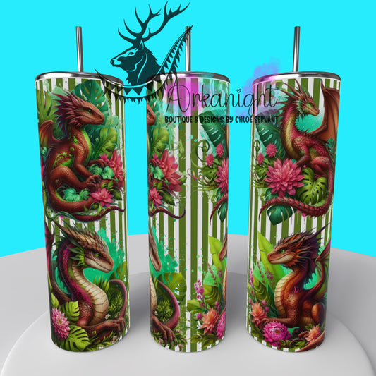 Gourde sur commande - Collection Monstera & Dragon 2025 - Brun & Rose