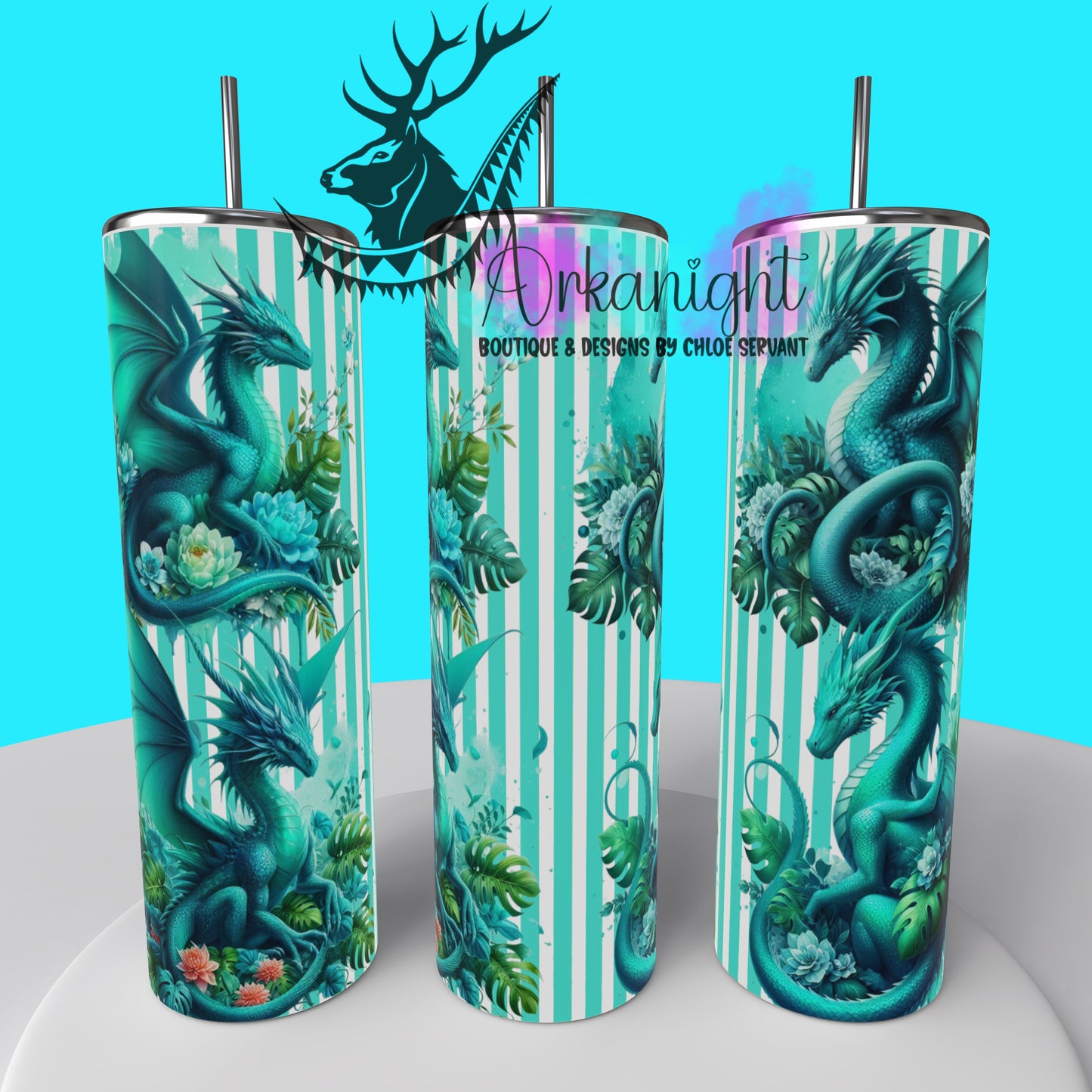 Gourde sur commande - Collection Monstera & Dragon 2025 - Turquoise